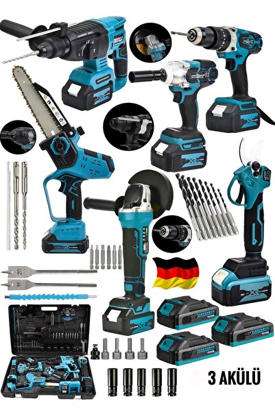 SCHUTZENGER 6' Makina 20Ah Şarjlı Somun Sökme/Taşlama/ Matkap/Dal Budama Test...