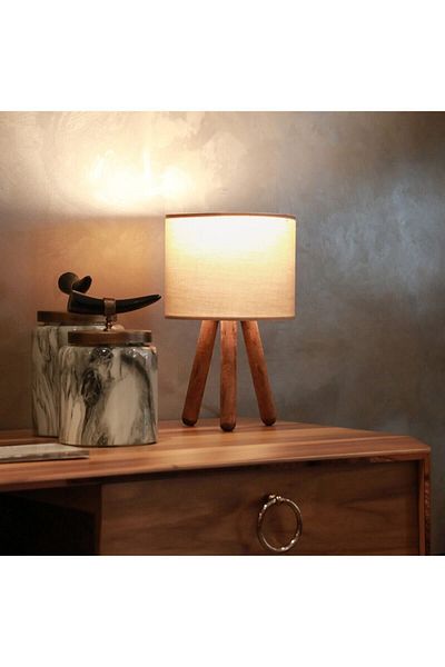 HOMİNG عاكس الضوء بتصميم رأس أسطواني خشبي - Ayd-2942
