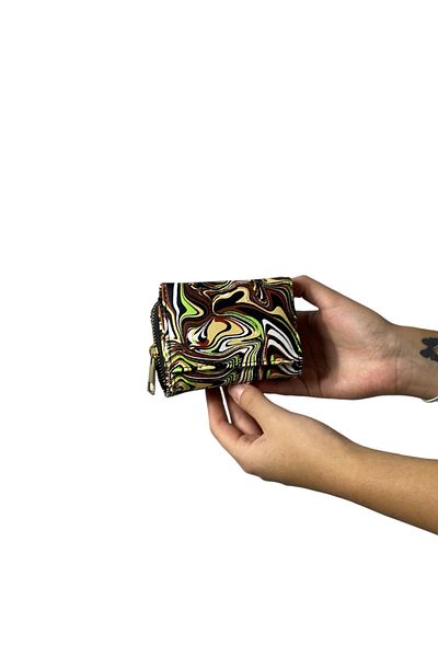 Gloria Betüles Patterned Women's Small Wallet - Hand and Pocket Detailed