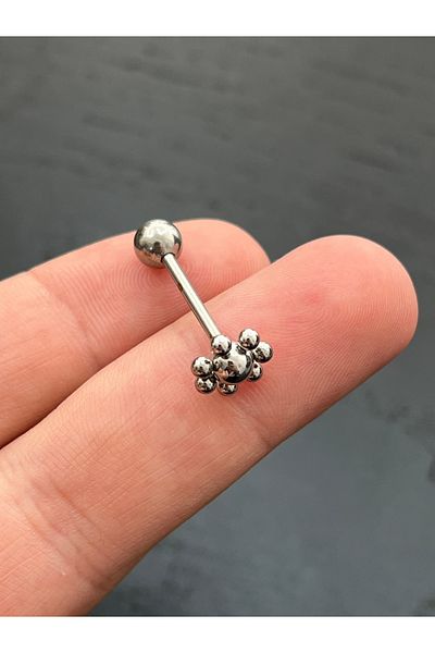 Karınca Piercing Fancy Tongue Piercing with Small Balls (KARINCA TATTOO)