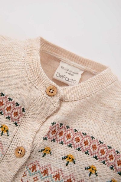 DeFacto Strickoverall mit ethnischem Muster für Babys - A4346a523wn
