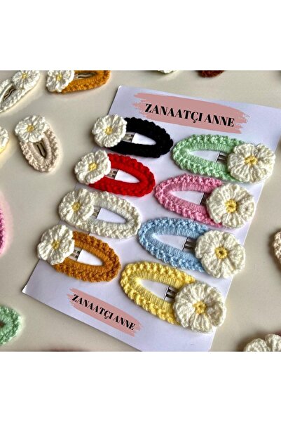 zanaatçı anne مجموعة إبزيم سناب ديزي للفتيات مكونة من 8 قطع مصنوعة يدويًا من ...