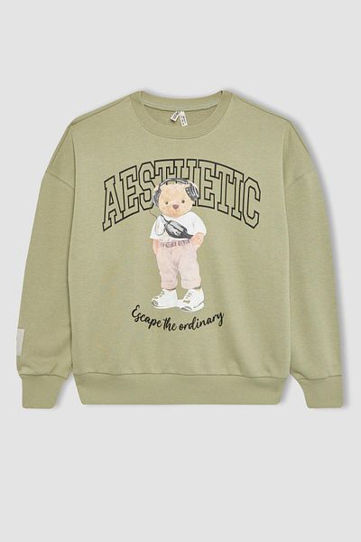DeFacto Crew Neck Printed Girl's Sweatshirt - A7428a823au
