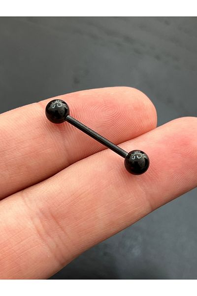 Karınca Piercing Short Black Tongue Piercing