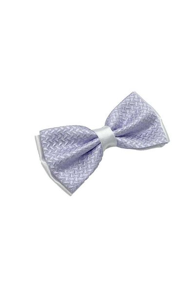 Brianze Lilac Color Glitter Detailed Bow Tie