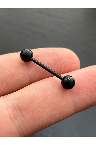 Karınca Piercing Short Black Tongue Piercing