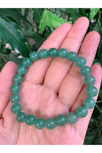 eHediyecim Natural Aventurine Stone Bracelet