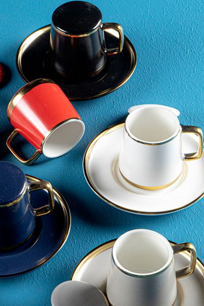 AROW TR-3135 Porcelain Coffee Cup Set for 6 People - 12 Pieces