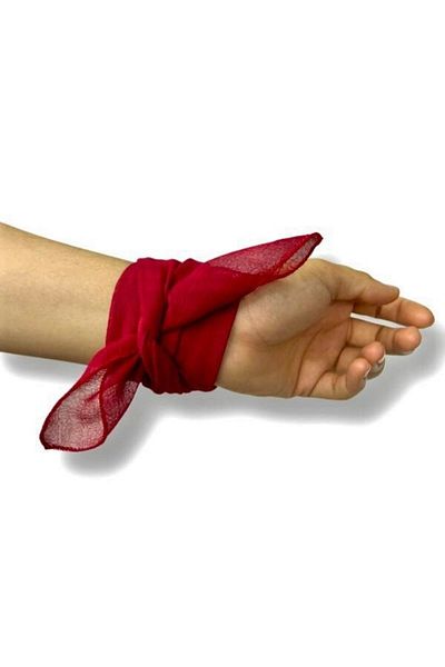 MAZEN Dark Red Chiffon Scarf - Plain Design