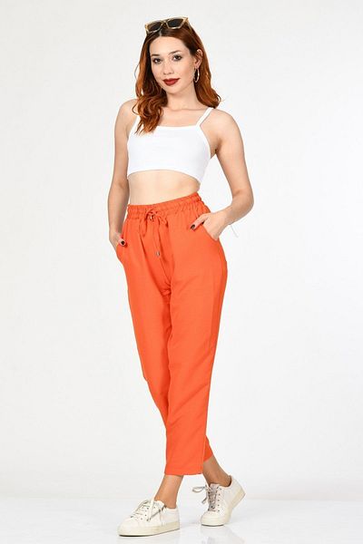 BEBE PLUS Loose Cut Elastic Trousers