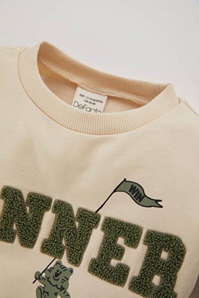 DeFacto Erkek Bebek Baskılı Ince Sweatshirt Eşofman Altı 2'li Takım A9773a523au