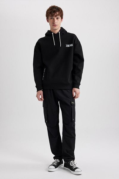 DeFacto One Piece Hooded Oversize Back Printed Sweatshirt - B0831Ax23Au
