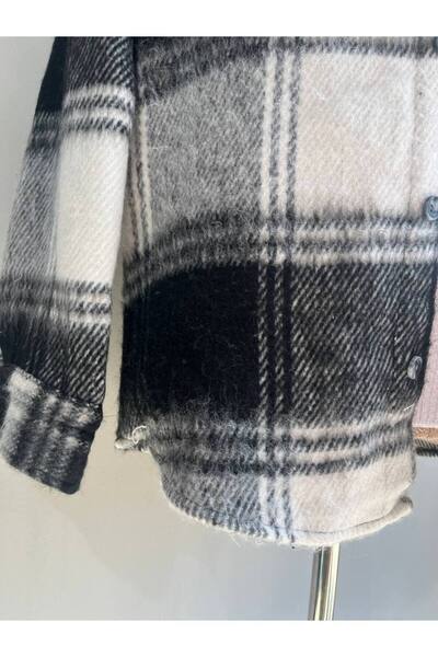 MartinoButik Men's Winter Lumberjack - Single Pocket Jacquard Black Shirt