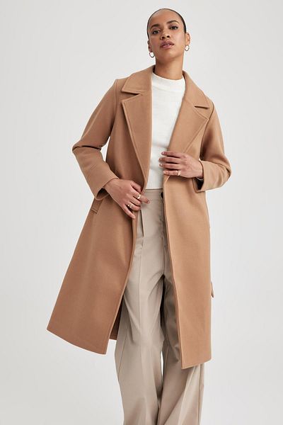 DeFacto CoAt s páskem RegulAr Fit StAmp CoAt - A2492ax23wn