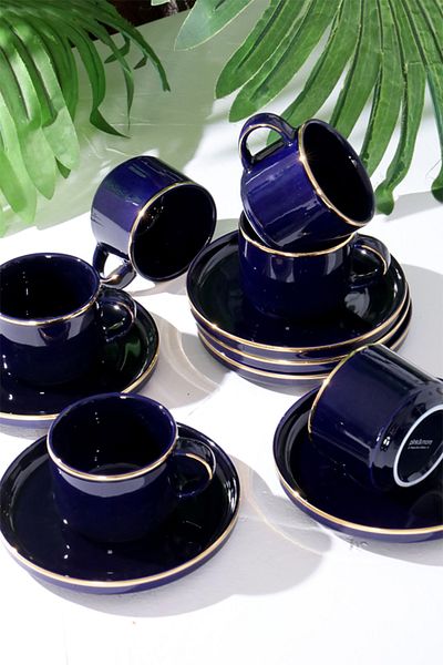 AROW Pink and More TR-3078 - 12 Piece Porcelain Cup Set for 6 People