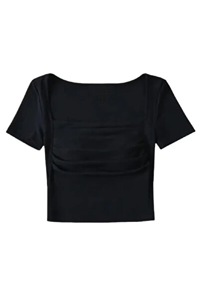 World Fashion Trends Bluză cu mânecă scurtă și fronseuri în față WFT5010B