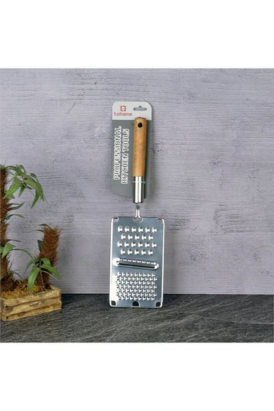SİHİRLİ AYAKLAR Steel Upright Cheese Lemon Grater - Wooden Handle
