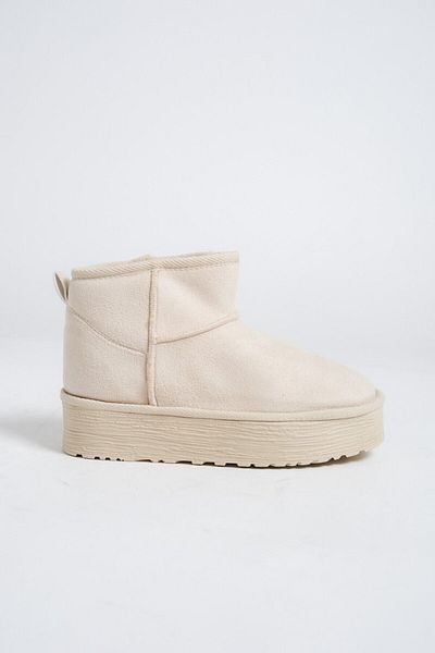 sfy shoes Γυμνές μίνι σουέτ μπότες - Γυναικεία παπούτσια με μισές σόλες και φτερά εσωτερικά