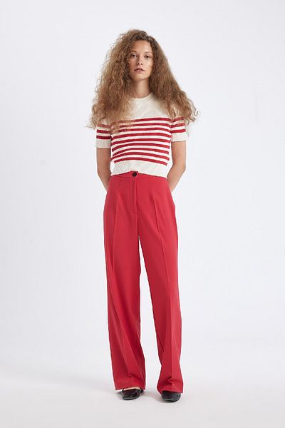 DeFacto High Waist Wide Leg Basic Pants - C6402Ax24Au