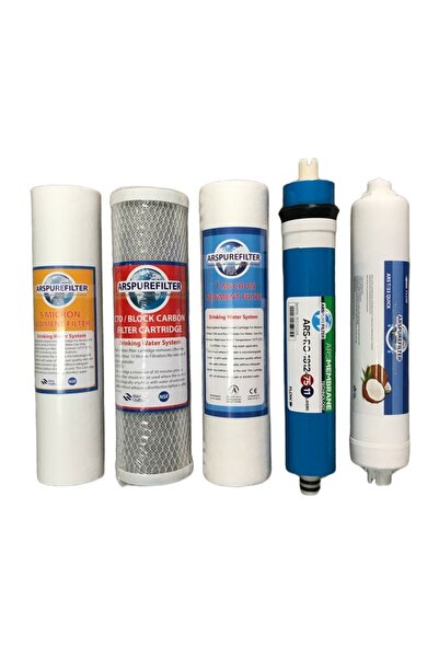 ARSPUREFİLTER Su Arıtma Cihazı Açık Kasa Filtre Takımı 5 Li Set