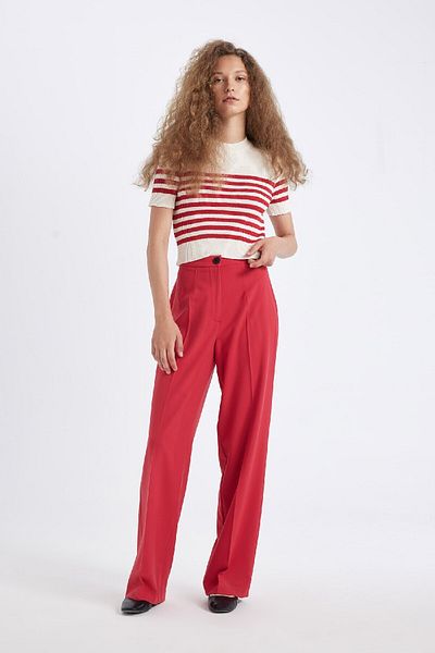 DeFacto High Waist Wide Leg Basic Pants - C6402Ax24Au