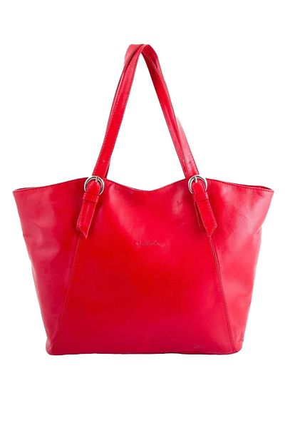 ToteBag New York Soft Real Premium Leather Red Tote Bag