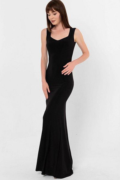 Laranor Black Pentagonal Collar Fish Dress Evening Dress & Graduation & Invitation Dress
