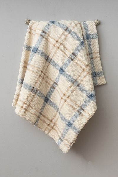 Bebitof 90x110 cm Plaid Patterned Plush Double Layer Baby Blanket