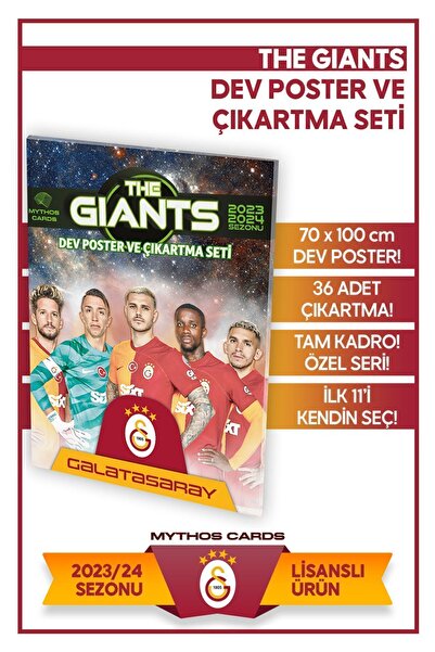 Mythos Cards The Gıants Galatasaray Dev Poster Ve Çıkartma Seti