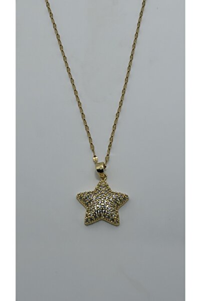 By Semra BOMBELİ YILDIZ MODEL FULL ZİRKON TAŞLI LÜKS ÇELİK KOLYE