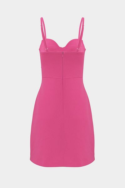 Açelya Okcu Strappy Mini Women's Dress - Premium Rose Detailed