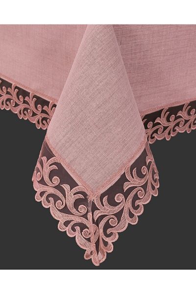 Çeyiz Bahçesi Ivy French Laced Powder Tablecloth 160&240