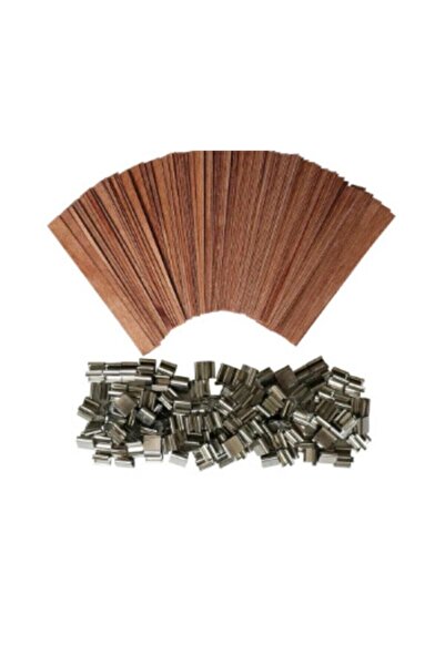 By Lara Ahşap Mum Fitili Bambu Fitil Boy 13cm En 15mm 15 Adet 15 Adet Fitil 1...