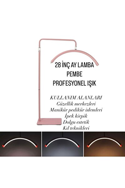 SMAYLİNG Ay Lamba Profesyonel Işık Makeup Klinik Çekim Işığı Ipek Kirpik Este...