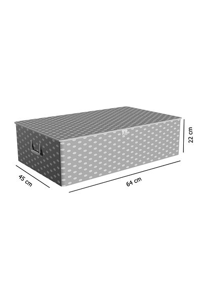 Spartek home textile Gray Polka Dot Large Size under Base & Sofa Bed Storage Set 65X45X22 cm