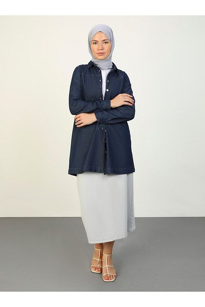 Refka Refka Denim Tunic - Dark Blue