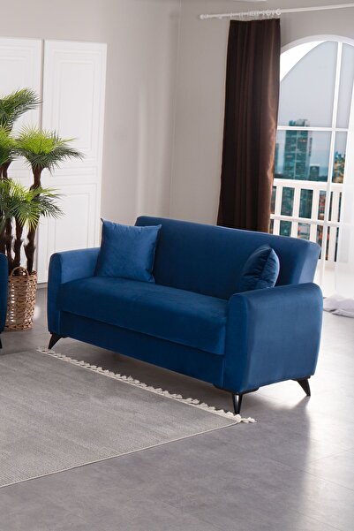 Kilim Mobilya Dove Iki Kişilik Yüksek Ayaklı Kanepe Lacivert