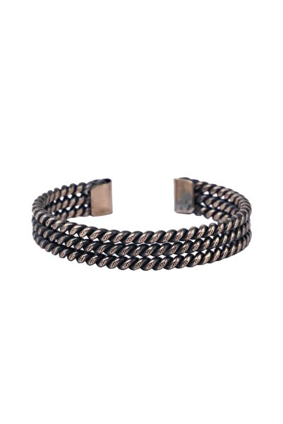 LC19 El Yapımı 3'lü Burma Dövme Saf Bakır Bilezik Manyetik Alan Romatizma Bilekliği