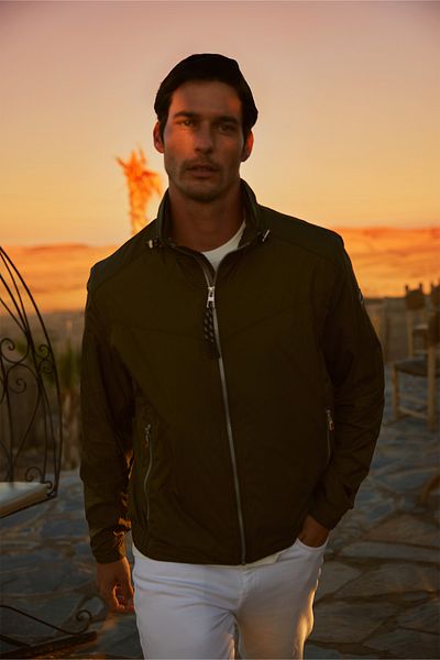 ALTINYILDIZ CLASSICS Ανδρικό παλτό Χακί - Standard Fit, Stand-up Collar