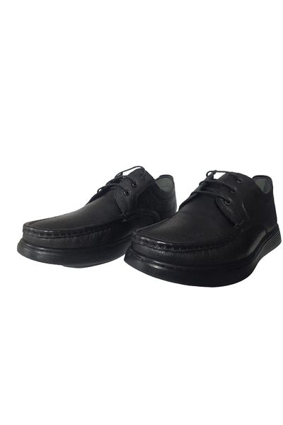 Golden Men's Black Genuine Leather - Orthopedic Sole Stylish Casual Shoes Goldnn69-22