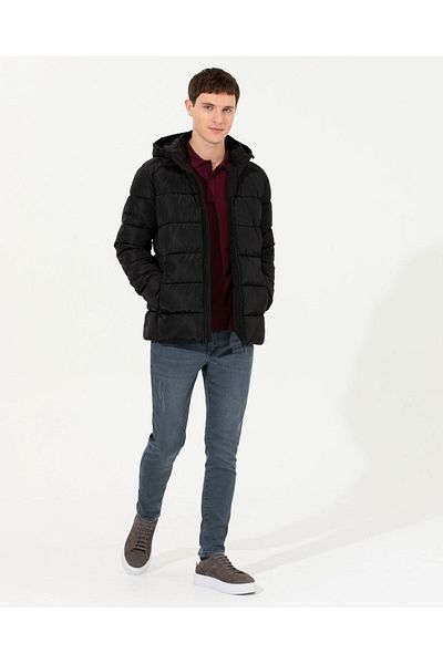 Pierre Cardin G021SZ0MS.000.1571780 Μοντέλο Μαύρο Παλτό