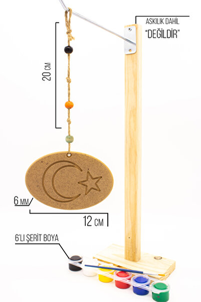 na neşeli ahşap Türk Bayrağı Sarkaç takımı. Duvar süsü oda süsü balkon yazlık...