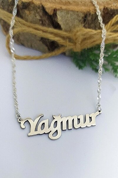Agai Silver 925 Ayar Kalın Zincirli Isimli Gümüş Kolye