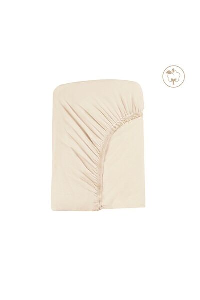 tinylamb Organik Penye Natur Lastikli Çarşaf 100x200cm | Organik Lastikli Beb...