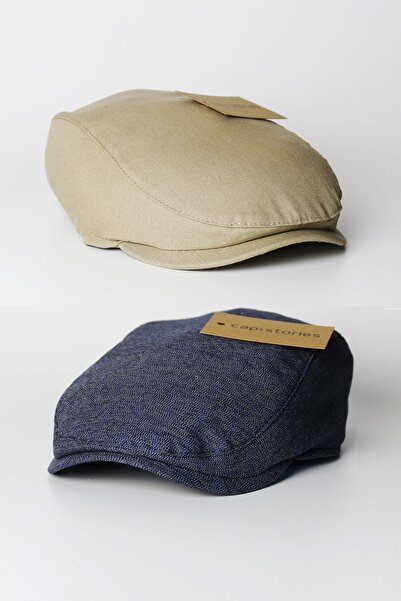 Capstories 2'li Erkek Kasket Şapka Takımı Standart Beden Standart Beden Şapkalar