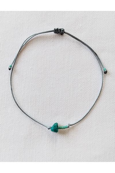 Bella Sera Studio Apatite Natural Stone And String Minimal Wishing Bracelet