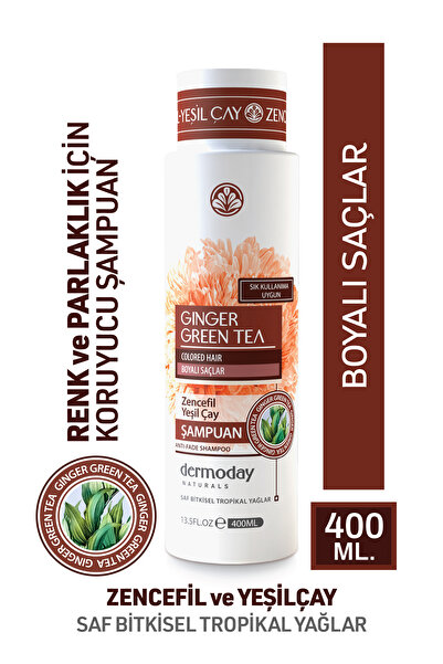 Dermoday Zencefil ve Yeşil Çay Boyalı Saçlar için Şampuan 400 ml