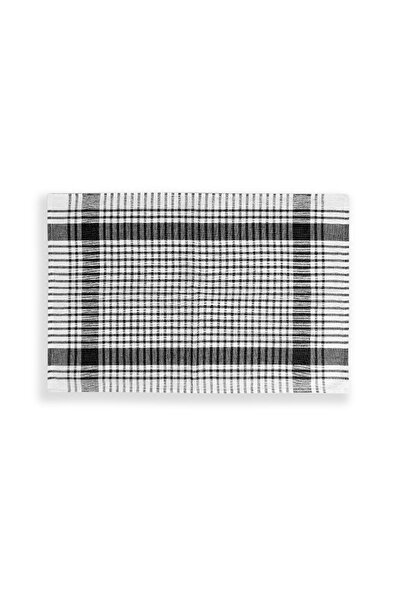 MODELHOME مناشف شاي قطنية صغيرة الحجم ذات مربعات سوداء اللون مكونة من 4 قطع، ...