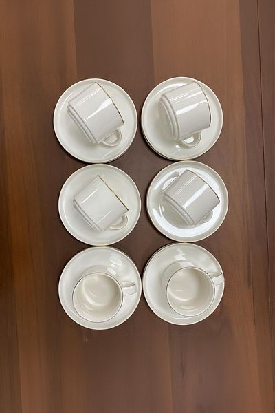 AROW TR-2803 12 Pieces - 6 Person Porcelain Nescafe Cup Set