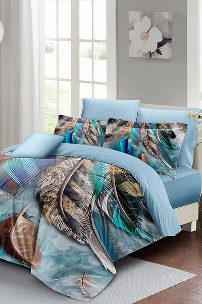 MonoHome Mystery 3D Digital Printed King Size Double Duvet Cover Set - 220X240Cm